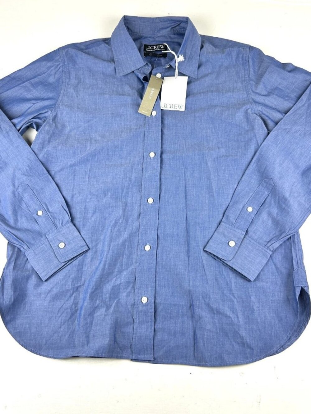J.Crew Jules Classic Fit Chambray Button Shirt Women's 6 Blue NWT